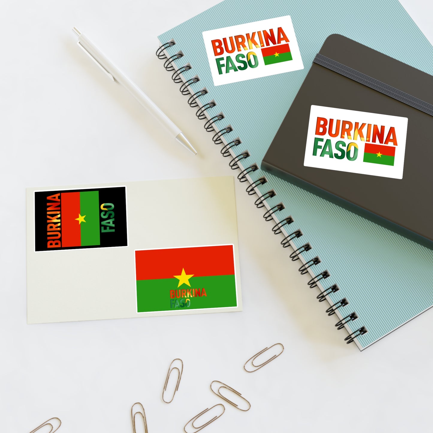 Burkina Faso Sticker Sheets | Vibrant National Flag Decals, Travel Journal Stickers, Home Decor, Gifts for Travelers, Cultural Pride