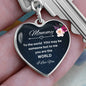 Mommy You are the World - Graphic Heart Keychain