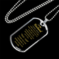 To My Husband - Thank You - Dog Tag - Military Ball Chain