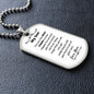 My Son - Best Thing - Dog Tag - Military Ball Chain