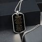 To My Husband - Thank You - Dog Tag - Military Ball Chain