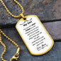 My Son - Best Thing - Dog Tag - Military Ball Chain