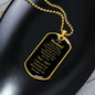 To My Husband - Thank You - Dog Tag - Military Ball Chain