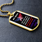 To My Dad - My Hero - Dog Tag - Military Ball Chain