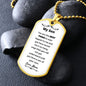 My Son - Best Thing - Dog Tag - Military Ball Chain