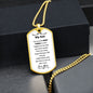 My Son - Best Thing - Dog Tag - Military Ball Chain