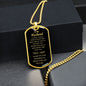To My Husband - Thank You - Dog Tag - Military Ball Chain