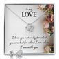 To My Love - I Love You -  Love Knot Earring & Necklace Set