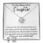 To My Beautiful Daughter - Amazing Woman - Love Knot Gift Set