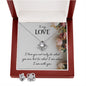 To My Love - I Love You -  Love Knot Earring & Necklace Set