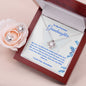 To My Granddaughter - Precious - Love Knot Earring & Necklace Set