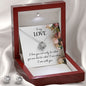 To My Love - I Love You -  Love Knot Earring & Necklace Set