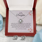 To My Bonus Daughter - Thank You - Love Knot Earring And Necklace Set