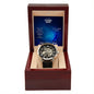 To My Fishing Dad Men's Openwork Watch