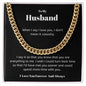To My Husband - Thank You - Cuban Link Chain