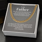 To My Father - Thank You - Cuban Link Chain