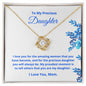 To My Precious Daughter - Love Knot Necklace
