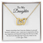 To My Daughter - Joy - Interlocking Hearts Necklace