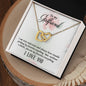 To My Girlfriend - My Favorite Everything - Interlocking Hearts White & Gold Necklace
