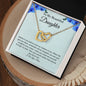 To My Beautiful Daughter - Happiness - Interlocking Hearts Necklace