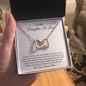 To My Daughter In Law - Interlocking Hearts Necklace