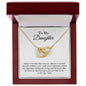 To My Daughter - Joy - Interlocking Hearts Necklace