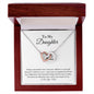 To My Daughter - Joy - Interlocking Hearts Necklace