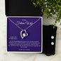 To My Future Wife - Your Smile -  Forever Love Necklace and Cubic Zirconia Earring Set