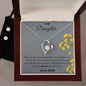 To My Daughter - My Flower - Forever Love Necklace and Cubic Zirconia Earring Set