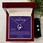 To My Future Wife - Your Smile -  Forever Love Necklace and Cubic Zirconia Earring Set