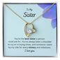 To My Sister - By My Side - Forever Love Necklace